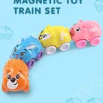 Fab N Funky Magnetic Toy Train Set - 4 Pieces | Imaginative play | Enhances Hand-Eye Coordination, Development of Visual Sense | Colour May Vary | BIS Certified