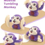 Fab N Funky Tumbling Monkey Purple Musical Toy for Kids|Spinning, Rolling, Tumble Action | Light & Musical | Fun Banana Monkey Toy for Kids | Multicolor | Battery Operated (Batteries Not Included)