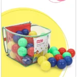 Babyhug 50 Pcs 7 cm Soft Plastic Ball Pack | BPA-Free Colorful Balls for Kids | Safe & Lightweight Play Balls for Ball Pits, Tents, Pools & Indoor Play |Soft-Edged |Multicolor Balls | BIS Certified