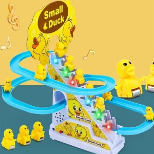 YAMAMA Musical Duck Track Slide and Climb Stairs Toys with 3 Duck - Multicolor