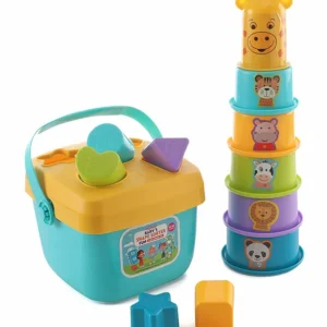 TOYMATE Toymate Cuppy Shappy All in 1 Sorting Stacking Toy Games - Multicolour