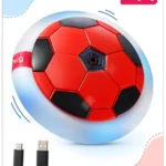 Babyhug Rechargeable Hover Football | Red Electric Air-Powered Floating Soccer Ball Toy | Indoor & Outdoor Fun for Kids | Safe & Durable | Promotes Active & Play Coordination | BIS Certifie