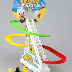 Fab N Funky Happy Duck Track Set of 3 - Multicolour | Exciting Rolling Duck Toy for Kids | Encourages Visual Tracking & Motor Skills | Child-Safe & Non-Toxic | Perfect Gift for 12+ Months | BIS Certified
