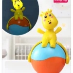 Babyhug Giraffe on Ball Roly Poly Toy |Push and Roll Lights and Music| Child Safe Material| Gifting Toy| BIS Certified| 6 Months+