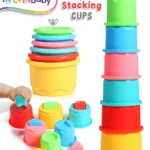 Intellibaby IntelliBaby 3-in-1 Shape & Stacking Cups | Sorting, Nesting & Water Play | Cognitive Skills Development | BIS Certified | Ideal for Gifting | Educator Recommended