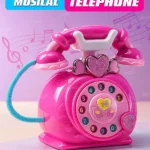 Fiddlerz Musical Toys for Kids Retro Landline Phone with Sounds Baby Mobile Telephone Toy for Boys Girls - (Pack of 1)(Color and Design May Vary)