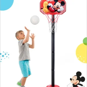 Babyhug Disney Disney Mickey Height Adjustable Shooting Basketball PlaySet for Kids|Play with Fun|Indoor and Outdoor Games for Kids