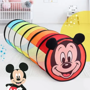 Babyhug Disney Mickey Crawling Play Tunnel for Toddlers|Colourful Pop up Crawl thorugh| Foldable Tunnel for Kids 2+ Years|MultiColour