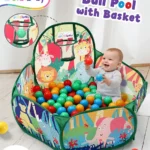 Intellibaby Playtime Jungle Ball Pool-Green for Kids | 20 Balls | Safe & Soft Pit for Toddlers | Spacious, Lightweight & Portable | Easy to Set-up | Indoor & Outdoor Play | BIS Approved | For Gifting