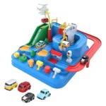 ADKD Car Adventure Manual Race Track Game with 4 Cars - Multicolor