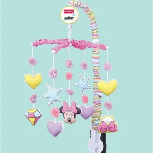 Babyhug Disney Minnie Musical Cot Mobile for Newborn & Toddlers| Crib Décor Toy| Rotating Figures & Gentle Music| Motor Skills & Visual Tracking| Stimulates Hearing| Baby Shower Gift | BIS Certified