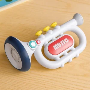 Babyhug Musical Trumpet with Light|Battery Operated Multi-Functional Toy | Birthday Gift|BIS Certified| Flashing Lights| Interactive Play