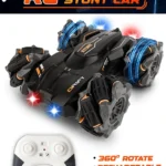 Fiddlerz Remote Control Stunt Car Double Sided Driving RC Stunt Drift Car Toy for Kids 4 Wheel Drive Remote Control Racing 360° Rotation Rechargeable Battery(Red Black)