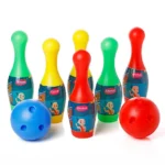 Aditi Toys Plastic Bowling Game Set with 6 Pins & 2 Balls, Multicolor Bowling Set for Indoor & Outdoor Play, Non-Toxic Bowling Game, Suitable for Kids - Multicolor