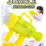 Fiddlerz Bubble Gun for Kids 36 Hole Bubble Gun Machine with Bubble Liquid Rechargeable Automatic Bubble Machine for Boys and Girls - Multicolor