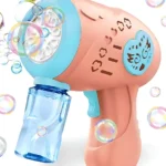 NEGOCIO Automatic Bubble Machine Gun with Leak-Proof Design & 1 Bubble Solution (Color May Vary)