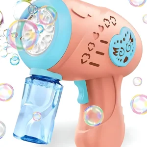 NEGOCIO Automatic Bubble Machine Gun with Leak-Proof Design & 1 Bubble Solution (Color May Vary)