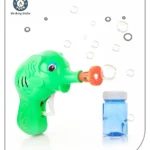 Aditi Toys Elephant Bubble Gun Toy for Kids with 100 ml Bubble Liquid Bottle (Green) Toy Bubble Maker