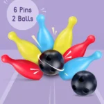 Babyhug Premium Bowling Pin Set with 6 Pins and 2 Balls|Fun Learning of Numbers & Counting| Indoor Outdoor Sports Toy for Kids| Best Gifts for 3 Years+ Kids| BIS Certified